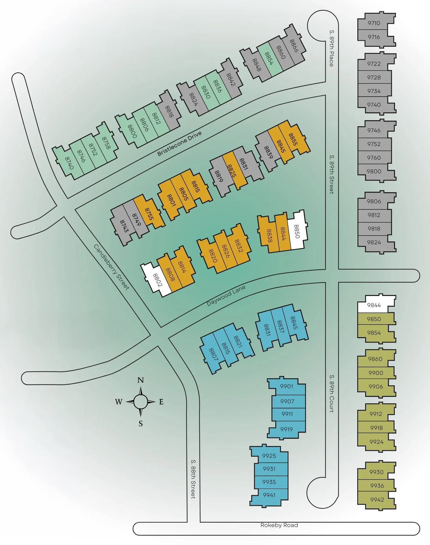Rokeby Ridge townhome plat map